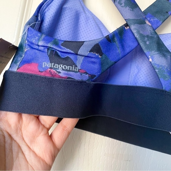 Patagonia Sportsbra Switchback Padded Abstract Jungle Smolder Blue XS NWT - Picture 8 of 8